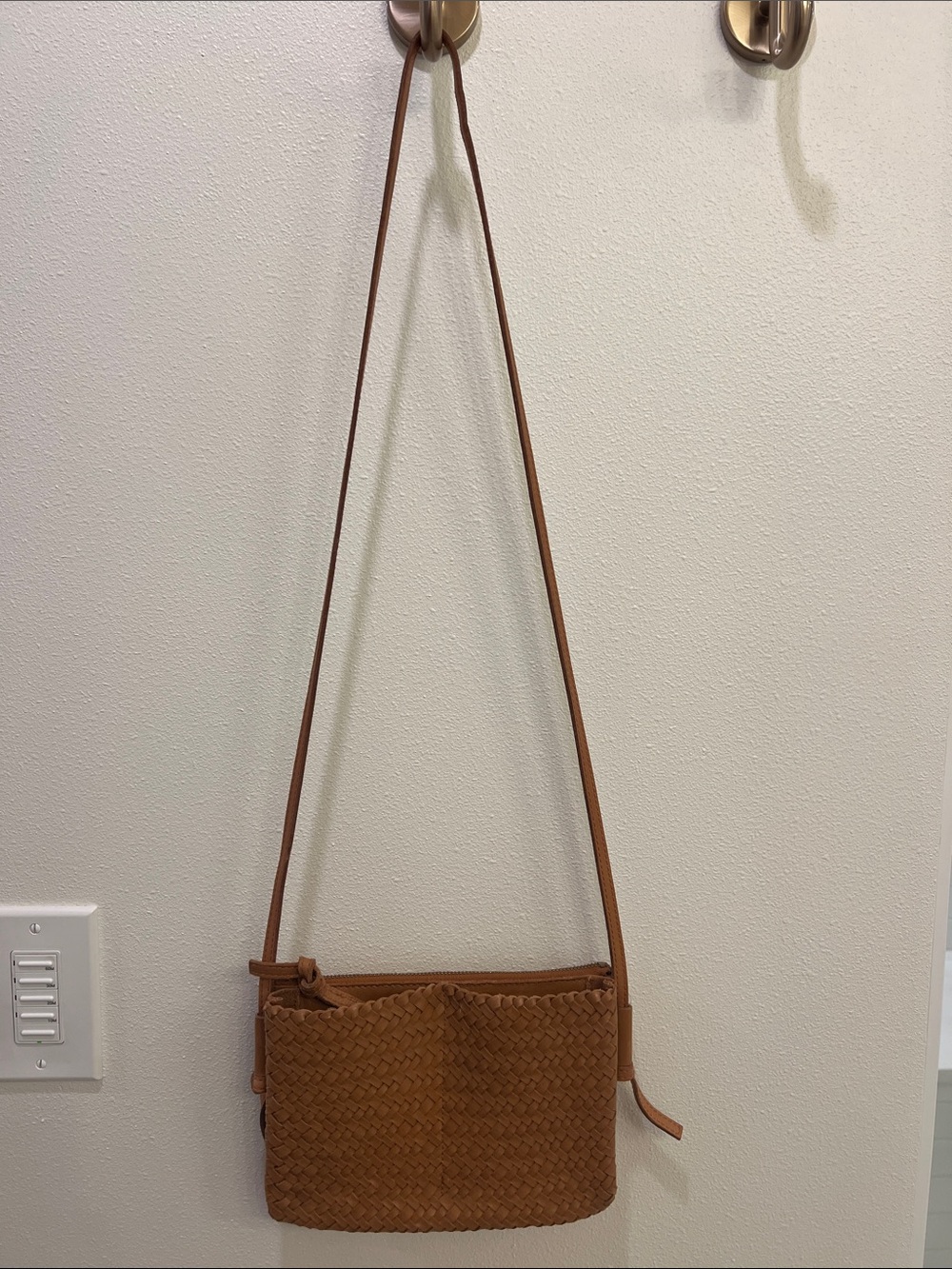 Madewell Tan Woven Crossbody Bag
